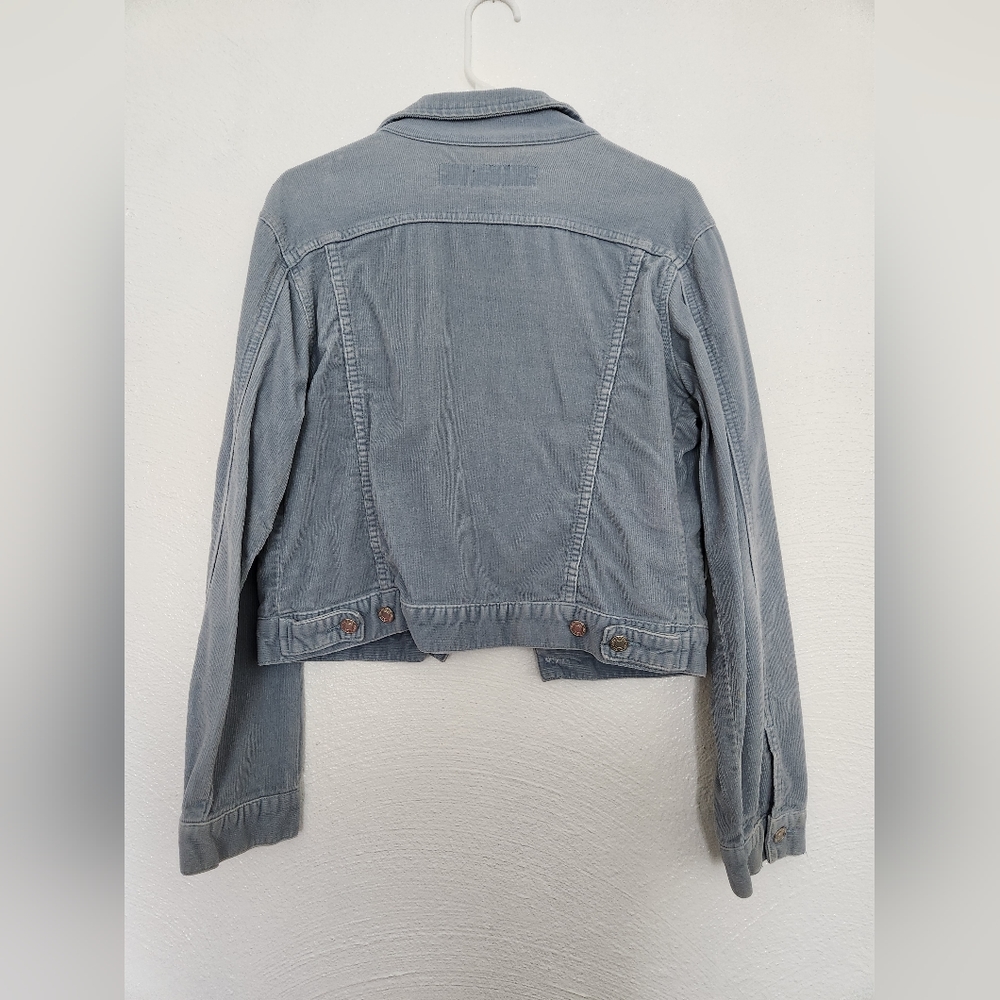Women's Corduroy Jacket Light Blue Large - Picture 3 of 4